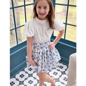NWT Be Elizabeth by James and Lottie Skirt Girls Size 8 Smocked Ruffle Floral